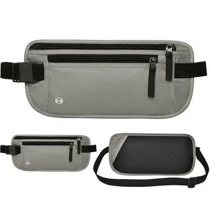 RFID Blocking Waterproof Sport Travel Phone Money Belt Bag Fanny Packs Men Women Hidden Wallet Passport Holder Bag Big Capacity