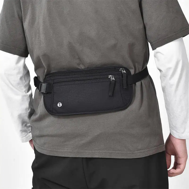 RFID Blocking Waterproof Sport Travel Phone Money Belt Bag Fanny Packs Men Women Hidden Wallet Passport Holder Bag Big Capacity
