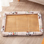 Pet Summer Mat Cute Dog Cooling Sofa Breathable Small Dog Bed Cushion Moistureproof Rattan Wear Cat Mat Accessories