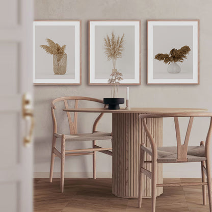 Pack de 3 láminas PREMIUM para descargar e imprimir: Pampas Grass Minimalista.