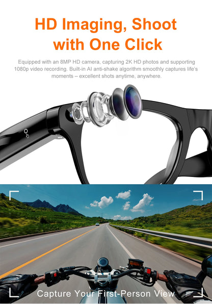Xiaomi Smart AI Glasses 800W HD 8K Shooting Camera Photo Video Voice Call Translation Waterproof Bluetooth AI Motorcycle Glasses