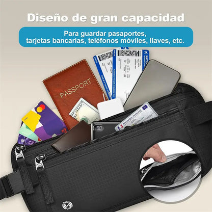 RFID Blocking Waterproof Sport Travel Phone Money Belt Bag Fanny Packs Men Women Hidden Wallet Passport Holder Bag Big Capacity