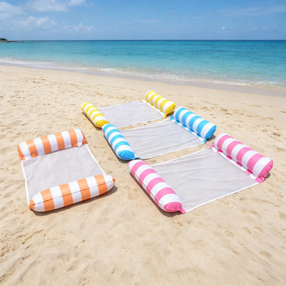 Pool Hammock Floats, 1Pack 4-In-1 Inflatable Water Hammocks Floaties (Saddle, Lounge Chair, Hammock, Drifter), , Pool Float Loun