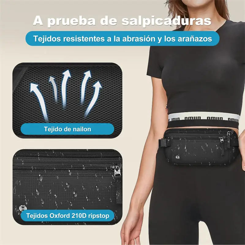 RFID Blocking Waterproof Sport Travel Phone Money Belt Bag Fanny Packs Men Women Hidden Wallet Passport Holder Bag Big Capacity
