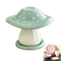 Large Capacity Ceramic Mushroom Set Bowls and Plates for Home Kitchen Countertop French Butter Dish Gift Boxes